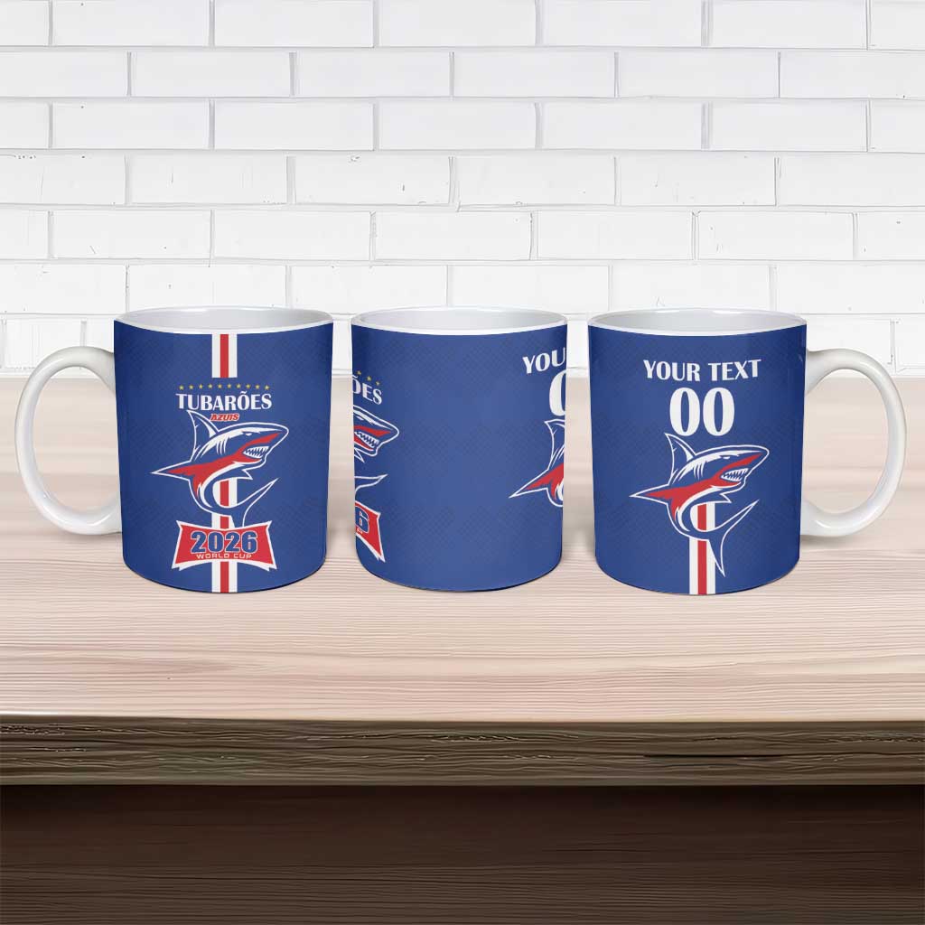 Custom Cape Verde 2026 Football Ceramic Mug Blue Sharks WC Debut - Wonder Print Shop