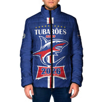 Custom Cape Verde 2026 Football Padded Jacket Blue Sharks WC Debut - Wonder Print Shop