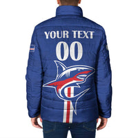 Custom Cape Verde 2026 Football Padded Jacket Blue Sharks WC Debut - Wonder Print Shop
