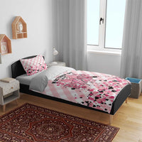 In October We Wear Pink Bedding Set Pink Pretty Bow Pastel Gingham - Wonder Print Shop