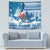 Custom Louisiana Christmas Tapestry Santa Claus Riding Motorcycle With Pelican - Wonder Print Shop