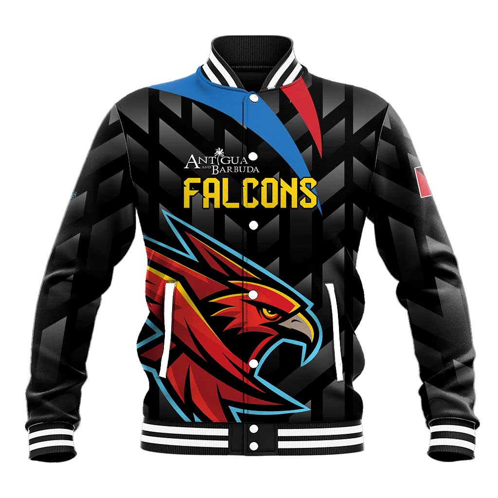 Custom Antigua and Barbuda Cricket Baseball Jacket Falcons Flying High - Wonder Print Shop