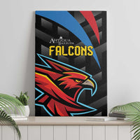 Black framed canvas wall art featuring a falcon head and Falcons team logo