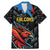 Custom Antigua and Barbuda Cricket Family Matching Mermaid Dress and Hawaiian Shirt Falcons Flying High - Wonder Print Shop