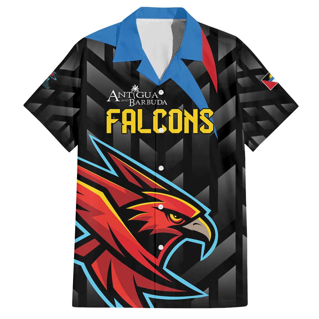 Custom Antigua and Barbuda Cricket Hawaiian Shirt Falcons Flying High - Wonder Print Shop