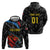 Custom Antigua and Barbuda Cricket Hoodie Falcons Flying High - Wonder Print Shop