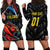 Custom Antigua and Barbuda Cricket Hoodie Dress Falcons Flying High - Wonder Print Shop