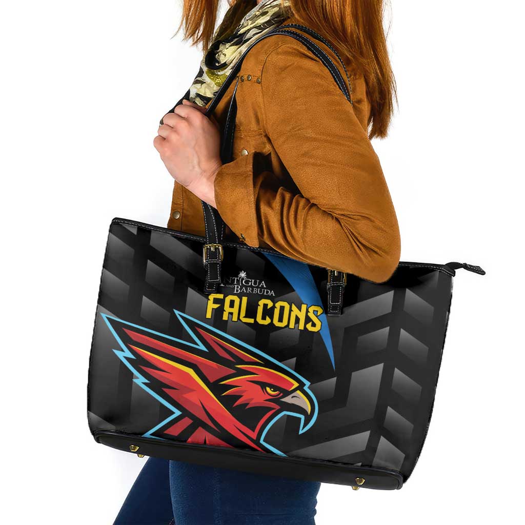 Antigua and Barbuda Cricket Leather Tote Bag Falcons Flying High - Wonder Print Shop