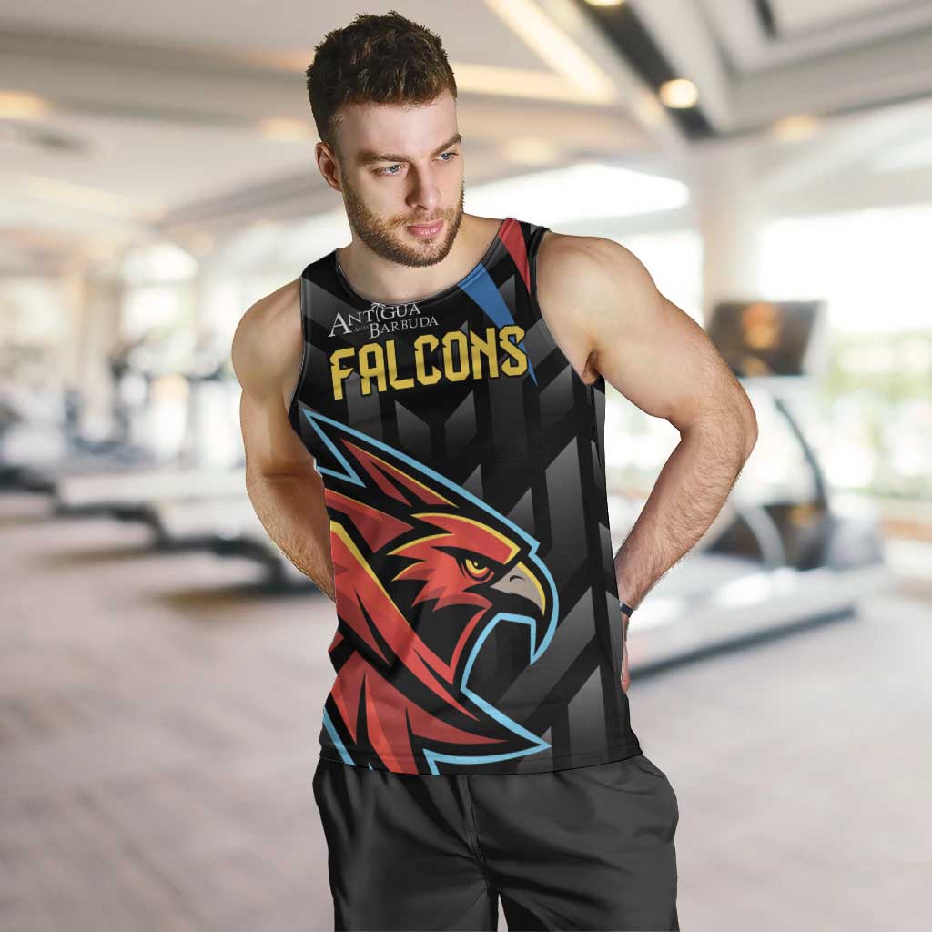 Custom Antigua and Barbuda Cricket Men Tank Top Falcons Flying High