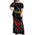 Custom Antigua and Barbuda Cricket Off Shoulder Maxi Dress Falcons Flying High - Wonder Print Shop