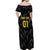 Custom Antigua and Barbuda Cricket Off Shoulder Maxi Dress Falcons Flying High - Wonder Print Shop