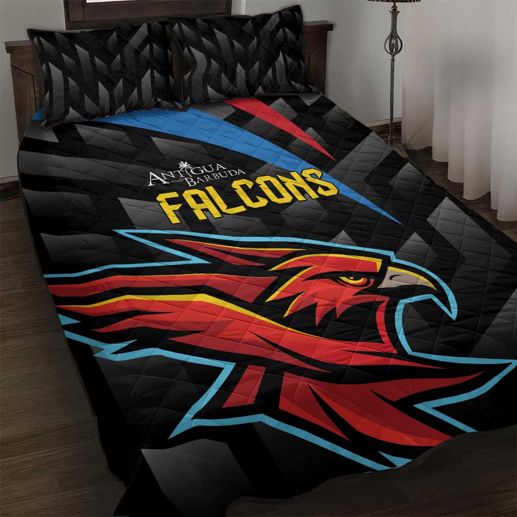 Antigua and Barbuda Cricket Quilt Bed Set Falcons Flying High - Wonder Print Shop