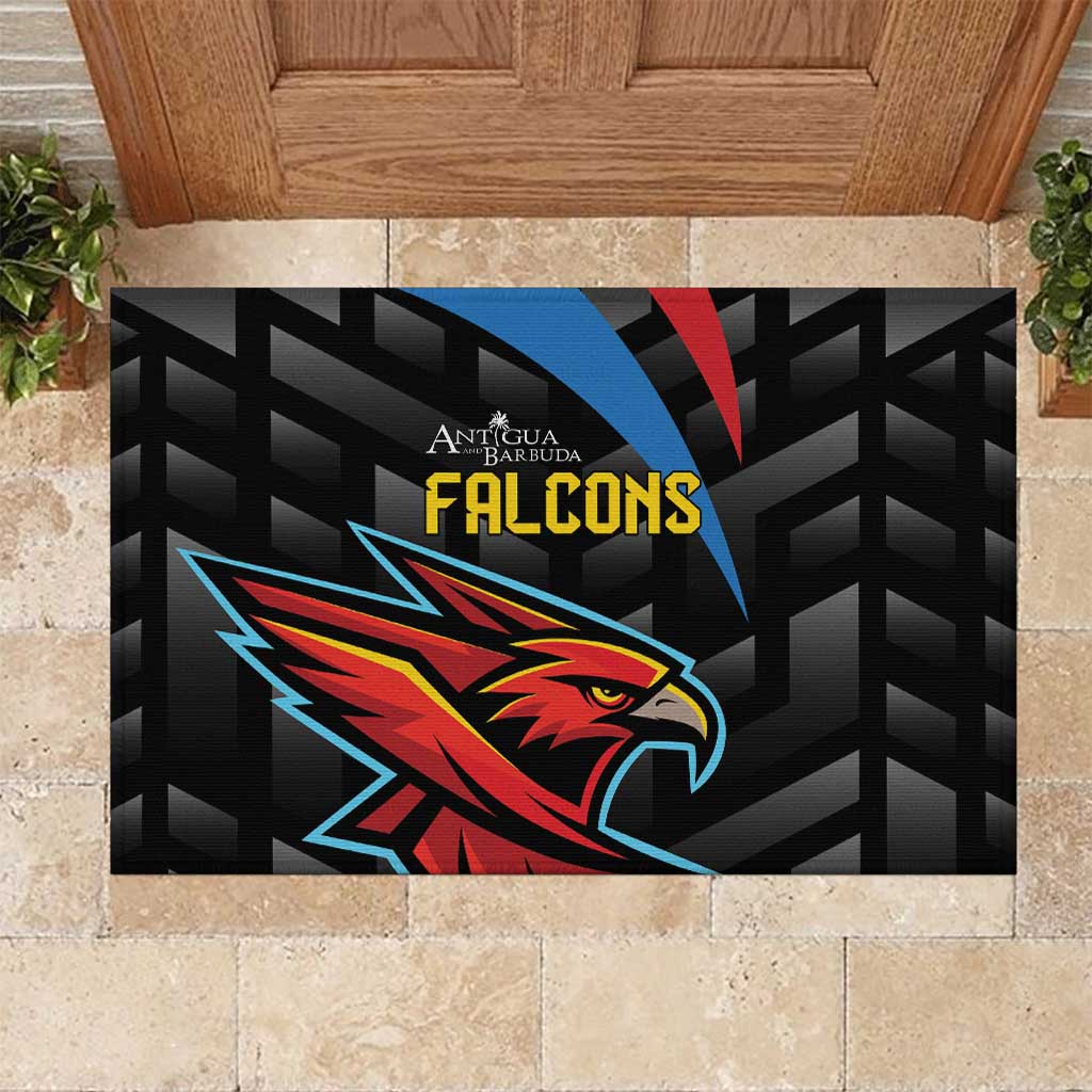 Antigua and Barbuda Cricket Rubber Doormat Falcons Flying High - Wonder Print Shop