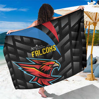 Black cricket sarong with Falcons logo graphic