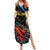 Custom Antigua and Barbuda Cricket Summer Maxi Dress Falcons Flying High - Wonder Print Shop