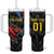 Custom Antigua and Barbuda Cricket Tumbler With Handle Falcons Flying High - Wonder Print Shop