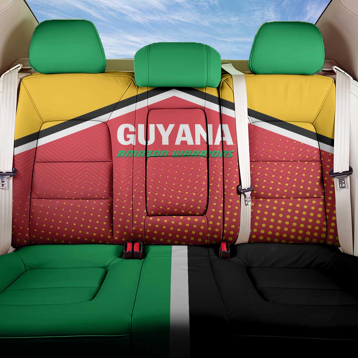 Guyana Cricket Amazon Warriors Back Car Seat Cover All The Way Champions