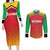 Custom Guyana Cricket Amazon Warriors Couples Matching Long Sleeve Bodycon Dress and Long Sleeve Button Shirt All The Way Champions - Wonder Print Shop