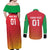 Custom Guyana Cricket Amazon Warriors Couples Matching Off Shoulder Maxi Dress and Long Sleeve Button Shirt All The Way Champions - Wonder Print Shop