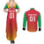 Custom Guyana Cricket Amazon Warriors Couples Matching Summer Maxi Dress and Long Sleeve Button Shirt All The Way Champions - Wonder Print Shop