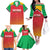 Custom Guyana Cricket Amazon Warriors Family Matching Off The Shoulder Long Sleeve Dress and Hawaiian Shirt All The Way Champions - Wonder Print Shop