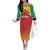 Custom Guyana Cricket Amazon Warriors Family Matching Off The Shoulder Long Sleeve Dress and Hawaiian Shirt All The Way Champions - Wonder Print Shop