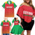 Custom Guyana Cricket Amazon Warriors Family Matching Off Shoulder Short Dress and Hawaiian Shirt All The Way Champions - Wonder Print Shop