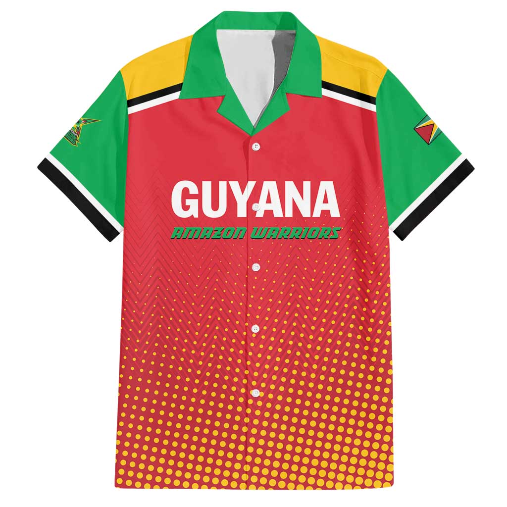 Custom Guyana Cricket Amazon Warriors Hawaiian Shirt All The Way Champions - Wonder Print Shop