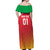 Custom Guyana Cricket Amazon Warriors Off Shoulder Maxi Dress All The Way Champions - Wonder Print Shop