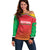 Custom Guyana Cricket Amazon Warriors Off Shoulder Sweater All The Way Champions