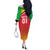 Custom Guyana Cricket Amazon Warriors Off The Shoulder Long Sleeve Dress All The Way Champions - Wonder Print Shop