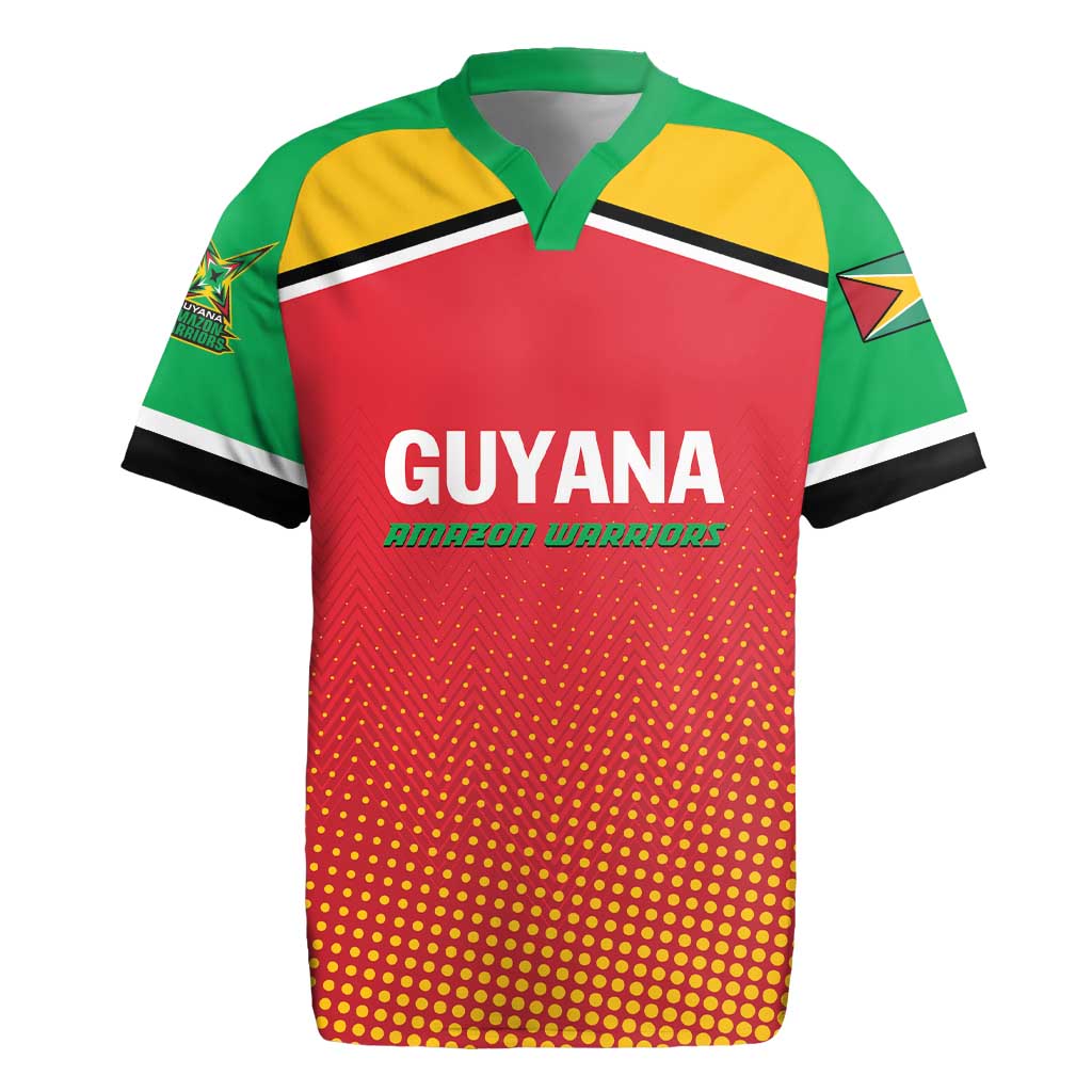 Custom Guyana Cricket Amazon Warriors Rugby Jersey All The Way Champions - Wonder Print Shop