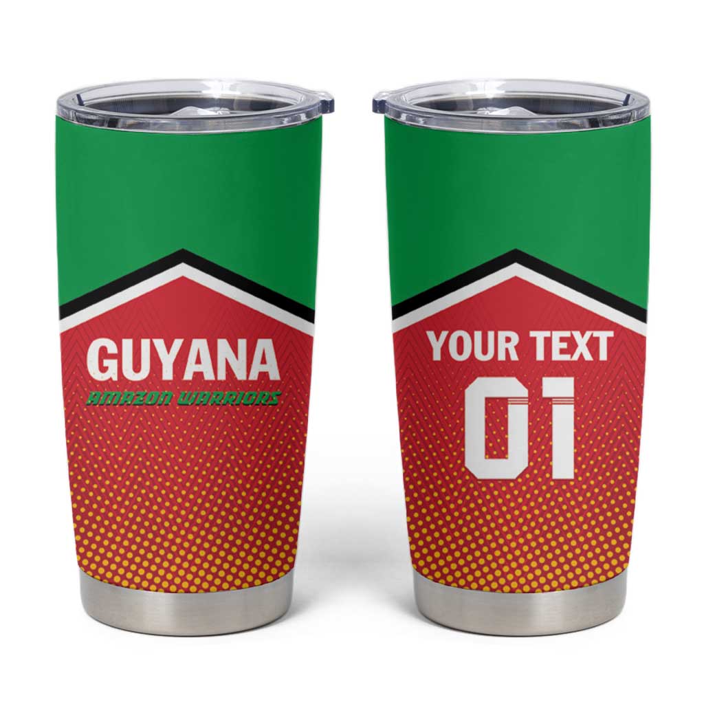 Custom Guyana Cricket Amazon Warriors Tumbler Cup All The Way Champions