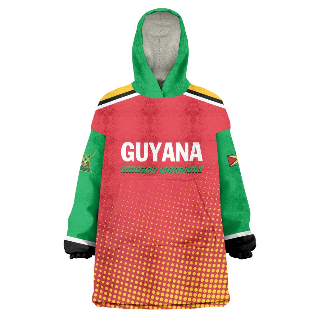 Custom Guyana Cricket Amazon Warriors Wearable Blanket Hoodie All The Way Champions