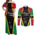 Custom Saint Kitts and Nevis Cricket Patriots Couples Matching Off Shoulder Maxi Dress and Long Sleeve Button Shirt St Kitts Nevis in Our Blood - Wonder Print Shop