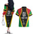 Custom Saint Kitts and Nevis Cricket Patriots Couples Matching Off The Shoulder Long Sleeve Dress and Hawaiian Shirt St Kitts Nevis in Our Blood - Wonder Print Shop