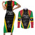 Custom Saint Kitts and Nevis Cricket Patriots Couples Matching Short Sleeve Bodycon Dress and Long Sleeve Button Shirt St Kitts Nevis in Our Blood - Wonder Print Shop