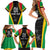 Custom Saint Kitts and Nevis Cricket Patriots Family Matching Short Sleeve Bodycon Dress and Hawaiian Shirt St Kitts Nevis in Our Blood - Wonder Print Shop