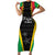 Custom Saint Kitts and Nevis Cricket Patriots Family Matching Short Sleeve Bodycon Dress and Hawaiian Shirt St Kitts Nevis in Our Blood - Wonder Print Shop