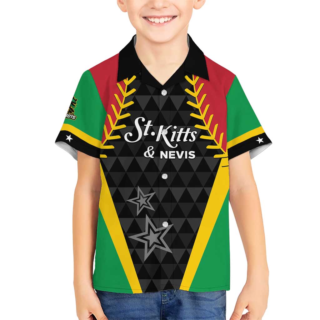 Custom Saint Kitts and Nevis Cricket Patriots Kid Hawaiian Shirt St Kitts Nevis in Our Blood - Wonder Print Shop