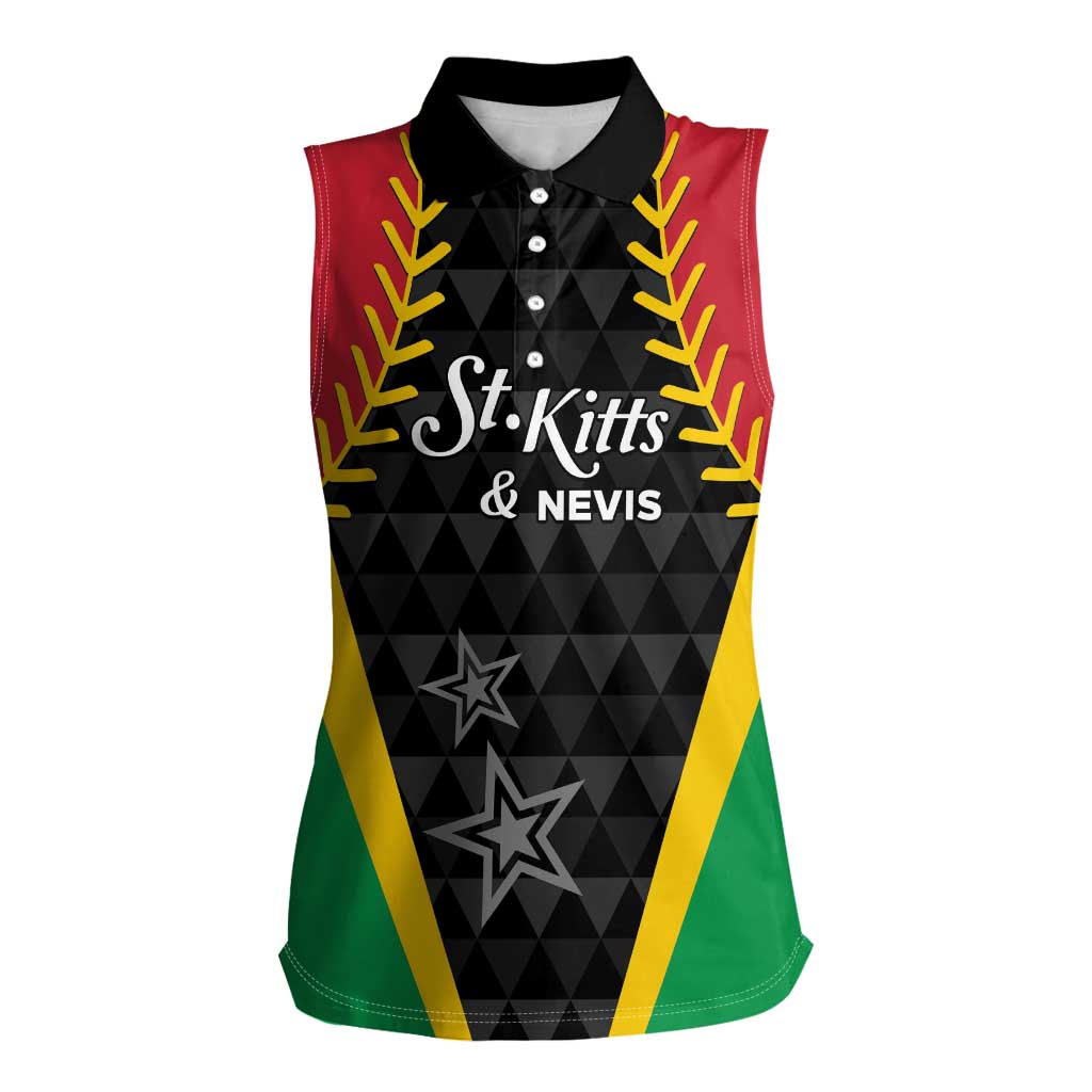 Custom Saint Kitts and Nevis Cricket Patriots Women Sleeveless Polo Shirt St Kitts Nevis in Our Blood - Wonder Print Shop