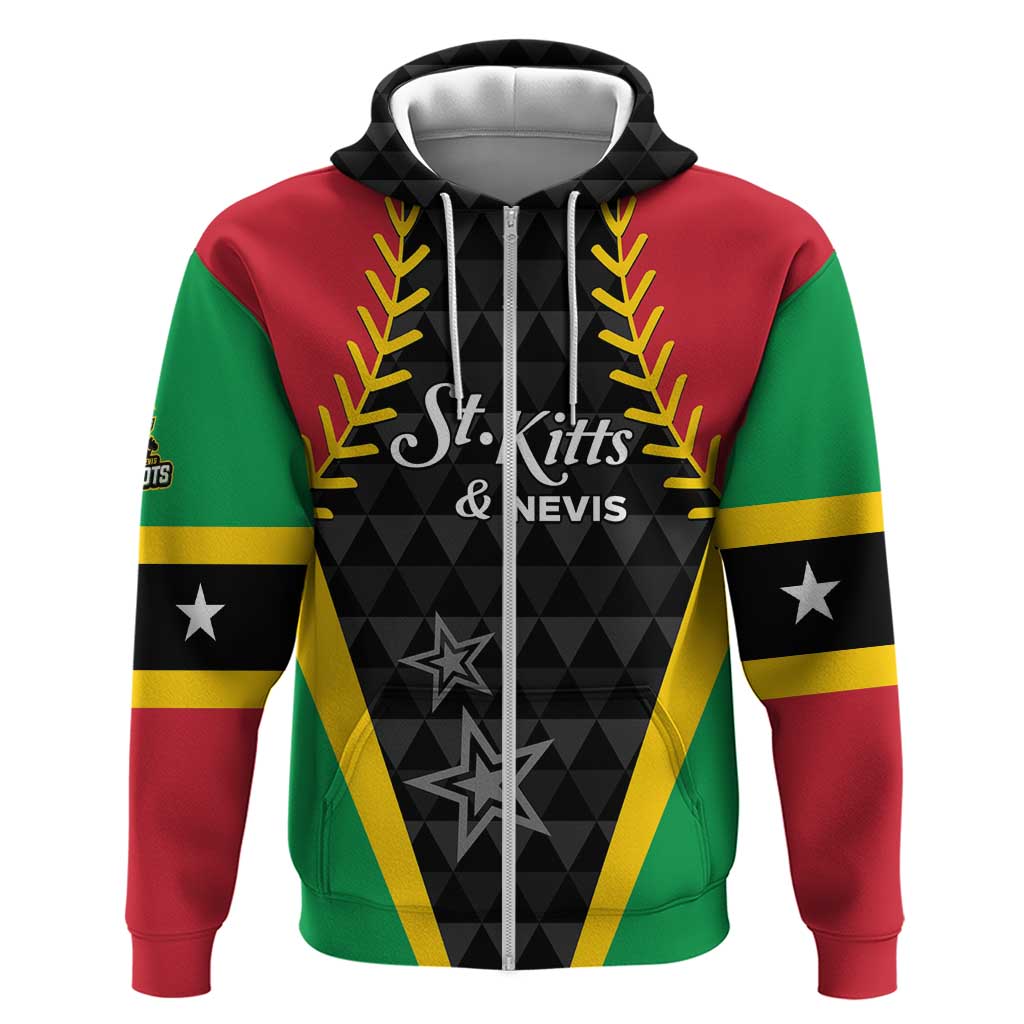 Custom Saint Kitts and Nevis Cricket Patriots Zip Hoodie St Kitts Nevis in Our Blood - Wonder Print Shop