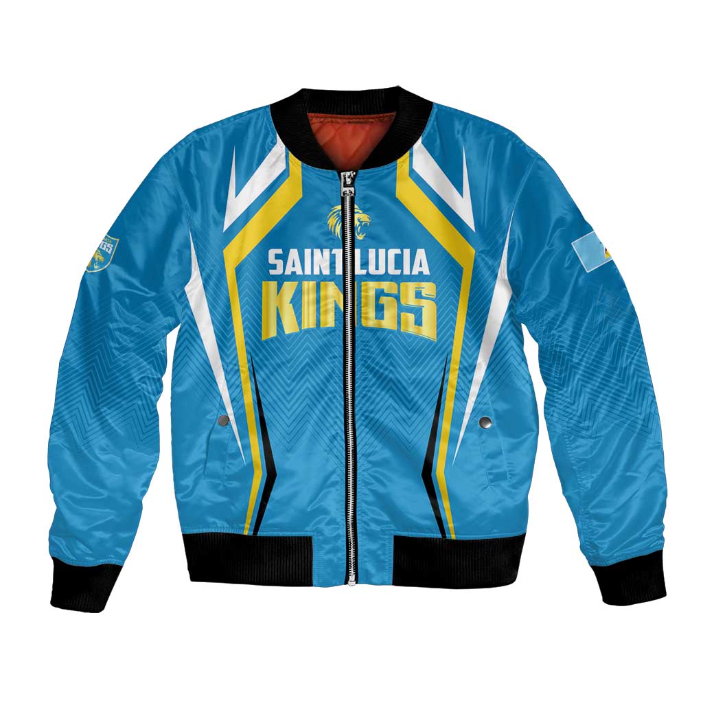 Custom Saint Lucia Cricket Bomber Jacket St Lucia Stars Champions 2024 - Wonder Print Shop