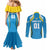 Custom Saint Lucia Cricket Couples Matching Mermaid Dress and Long Sleeve Button Shirt St Lucia Stars Champions 2024