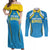 Custom Saint Lucia Cricket Couples Matching Off Shoulder Maxi Dress and Long Sleeve Button Shirt St Lucia Stars Champions 2024 - Wonder Print Shop