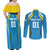 Custom Saint Lucia Cricket Couples Matching Off Shoulder Maxi Dress and Long Sleeve Button Shirt St Lucia Stars Champions 2024 - Wonder Print Shop