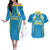 Custom Saint Lucia Cricket Couples Matching Off The Shoulder Long Sleeve Dress and Hawaiian Shirt St Lucia Stars Champions 2024 - Wonder Print Shop