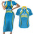 Custom Saint Lucia Cricket Couples Matching Short Sleeve Bodycon Dress and Hawaiian Shirt St Lucia Stars Champions 2024 - Wonder Print Shop