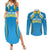 Custom Saint Lucia Cricket Couples Matching Summer Maxi Dress and Long Sleeve Button Shirt St Lucia Stars Champions 2024 - Wonder Print Shop