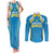 Custom Saint Lucia Cricket Couples Matching Tank Maxi Dress and Long Sleeve Button Shirt St Lucia Stars Champions 2024 - Wonder Print Shop